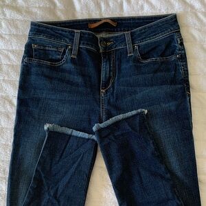 Joe's Jeans Mid Rise Skinny Ankle Size 27 Deep Blue Denim